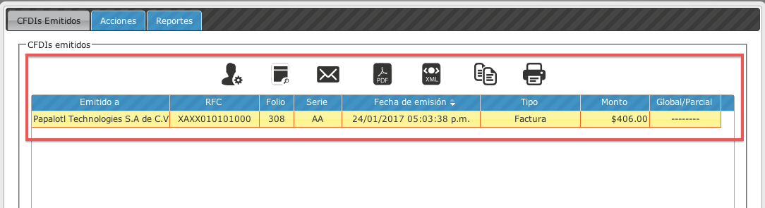 Opciones de CFDI cancelado - koatl facturas