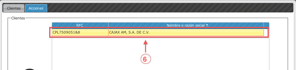 Selección del cliente- koatl facturas