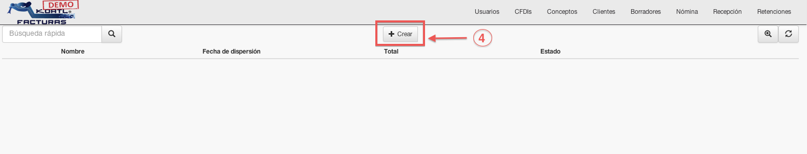 crear programación - koatl facturas